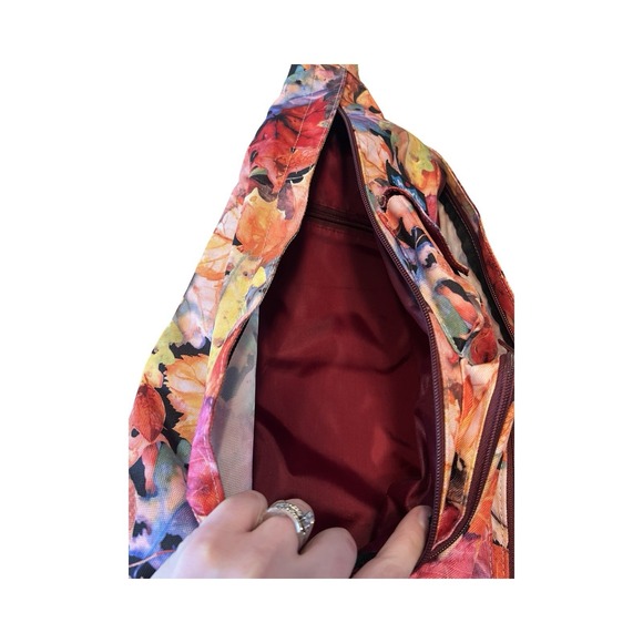 KAVU Rope Sling Crossbody Bag Leaf Me Be 10L HTF Autumn Fall Leaves Print - Picture 5 of 8